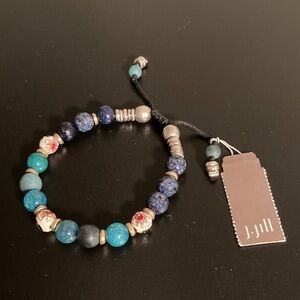 J. Jill Blue and Silver Adjustable Bracelet